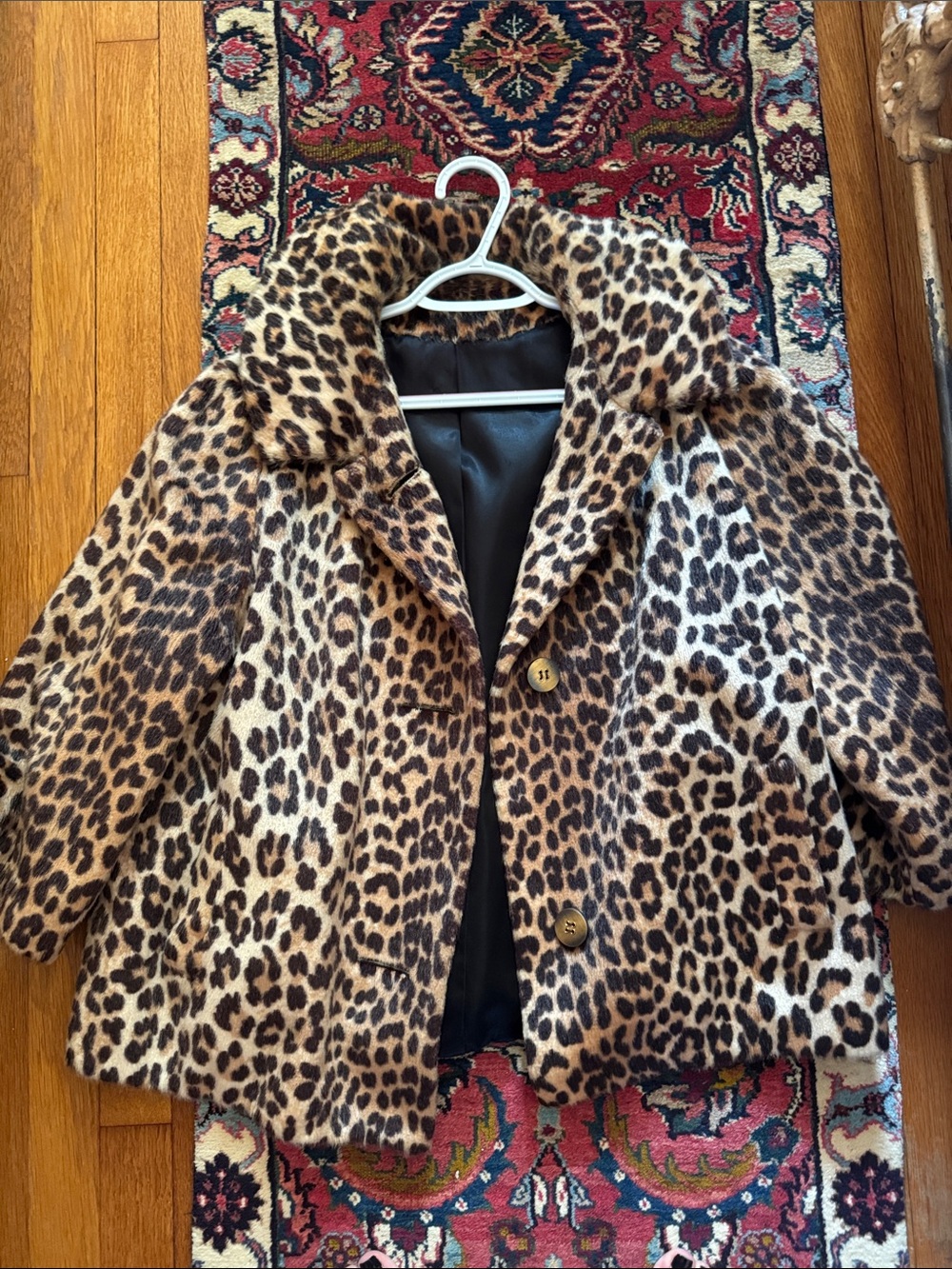 Women's Faux Fur Leopard Swing Jacket/Coat